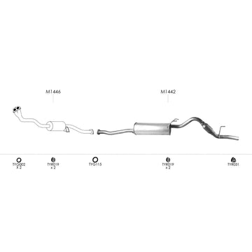 Redback Muffler for Toyota Hilux (01/1997 - 09/2005) - Brixton 4x4 - Buy Online Now!